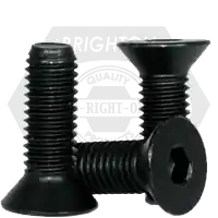 M8-1.25 x 12 mm Flat Head Socket Cap Screws, Metric Class 10.9, Thermal Black Oxide, Full Thread, Coarse (UNC), DIN 7991, Qty 100 Best Price