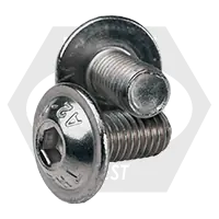 M5-0.80 x 12 mm Button Head Socket Cap Flange Screws, 18-8 Stainless Steel A2, Full Thread, Coarse (UNC), ISO 7380-2, Qty 100 Low Price