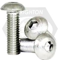 2-56 x 7/8" Button Head Socket Cap Screws, Non-Standard, 18-8 Stainless Steel A2, Full Thread, Coarse (UNC), Qty 100 Weekend Sale