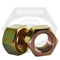 7/8"-9 Hex Nuts, Grade 5, Zinc-Yellow Cr+6, Qty 200 Time-Limited