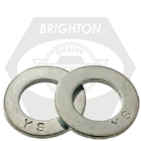 M58 Flat Washers, 140 HV, Zinc Cr+3, DIN 125A, Qty 50 Final Sale