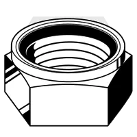 M6-1.00 Nylon Insert Lock Nuts (Thin), Metric Class 8, Zinc-Yellow Cr+6, Coarse (UNC), DIN 985, Qty 3500 Special Discount