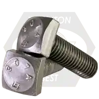 While Supplies Last 7/8"-9 x 4 1/2" Square Head Bolts, Grade A, A307, Plain Finish, Partial Thread, Qty 45