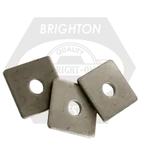 Genuine 5/8" x 2" x 0.1875 Square Plate Washers, Plain Finish, Qty 200