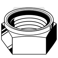 9/16"-12 Nylon Insert Lock Nuts, NE (Standard), Grade N8 (C), Plain Finish, Qty 375 Must Have