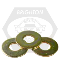 Top Rated 7/8" USS Flat Washers, Zinc-Yellow Cr+6, 50 lbs (Approx. 325 pcs)