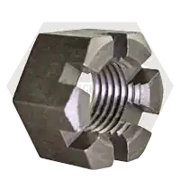 Seasonal Sale 1 1/2"-6 Heavy Hex Nuts, Slotted, Plain Finish, Coarse (UNC), Qty 25