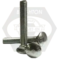 Mega Sale 1/2"-13 x 18" Carriage Bolts, Under Sized, Grade A, A307, Zinc Cr+3, Partial Thread (6" Thread), Qty 50