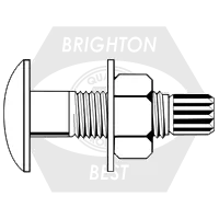 1"-8 x 2 1/2" Tension Control Bolt Assemblty A325 w/ A563 Heavy Hex Nut & Round F436 Washer Plain Finish, Made in USA, Qty 130 While Supplies Last