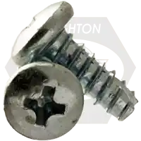 8-20 x 1 1/4" Thread-Cutting Screws, Slotted Indent Hex Washer Head HWH, Type 25 (BT), Zinc Cr+3, Full Thread, Qty 3700 Today Only