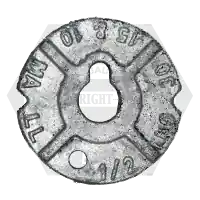 3/4" Round Malleable Iron Washers, Hot-Dipped Galvanized HDG, Qty 40 While Supplies Last