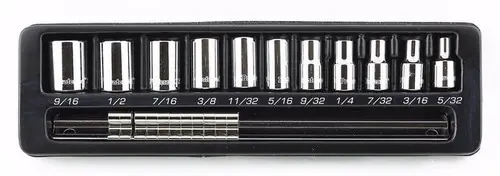 11 pc 6 Point Deep SAE Proferred 1/4" Drive Standard SAE Socket Set, Qty 1 Exclusive Offer