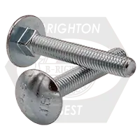 M8-1.25 x 20 mm Carriage Bolts, Metric Class 8.8, Zinc Cr+3, Full Thread, Coarse (UNC), DIN 603, Qty 1300 Certified