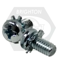 Get Yours M4-0.70 x 12 mm Square Cone Washers, Pan Head Phillips Machine Screw Pan Head Phillips Sems Zinc Cr+3, Qty 5000