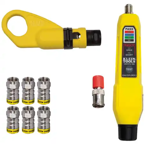 Don't Miss Out Klein Tools VDV002-820 Coax Push-On Connector Installation and Test Kit