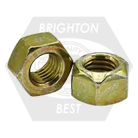 Express Delivery M6-1.00 Hex Cone Lock Nuts, Metric Class 8, Zinc-Yellow Cr+6 & Wax , Coarse (UNC), DIN 980-V, Qty 4000