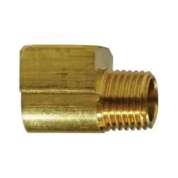 Authentic ANDERSON METALS 706128-0804 90-deg Barstock Street Elbow, 1/2-in Female NPTF x 1/4-in Male NPTF, Lead-Free Brass