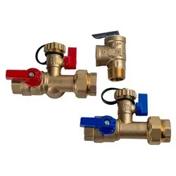 Midland Metal 945702 Tankless Water Heater Valve Kit, 3/4 in, Female NPT x Female NPT, Lead-Free Brass, 125 psi Exclusive Offer