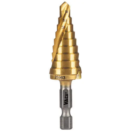 Klein Tools 25963 9-Step Drill Bit, Double-Fluted, 1/4-Inch to 3/4-Inch Time-Limited