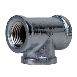 Midland Metal 45253LFCP Tee, 1/2 in FPT x 1/2 in FPT x 1/2 in FPT, Bronze, Chrome-Plated Affordable