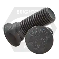 Holiday Sale 1"-8 x 5 1/2" Plow Bolts, Dome Head 3, Grade 8, Plain Finish, 150,000 psi, Qty 30
