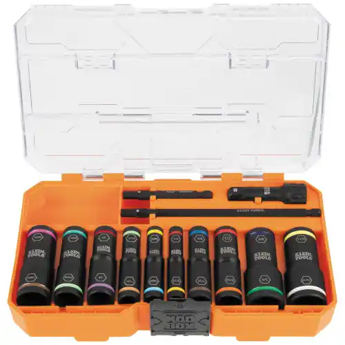 Klein Tools 65239 KNECT Flip-20 Impact Socket Set, SAE and Metric, 13-Piece Flash Sale