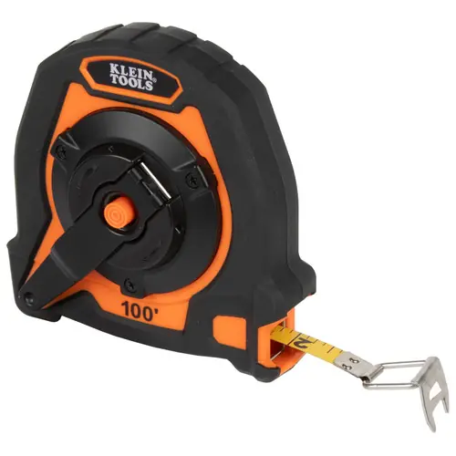 Top Rated Klein Tools 94100CR Closed Reel Long Tape Measure, 100-Foot