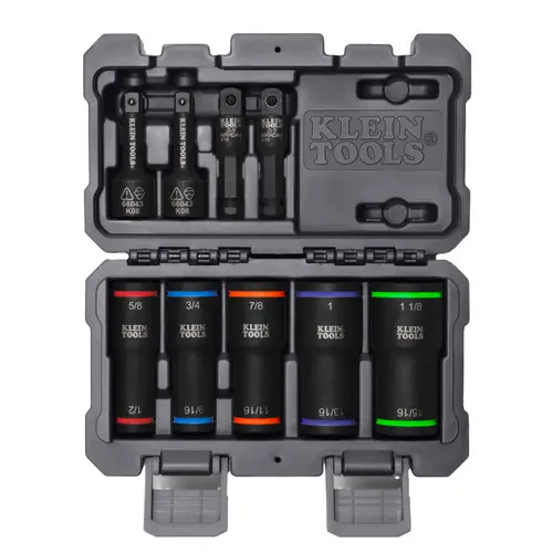 Klein Tools 66055 2-in-1 Impact Flip Socket Set, 5-Piece Save Now