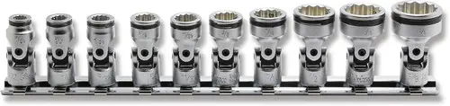 Ko-ken RS2446A/10 Ko-ken 1/4" Sq. Drive SAE Universal 12-Point NUT GRIP 10 Piece Socket Set Top Pick
