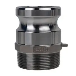 Hot Picks Midland Metal E-CGF-300-SS1 Economy Series Type F Cam and Groove Adapter, 3-in Male Adapter x 3-in Male NPT, Stainless Steel