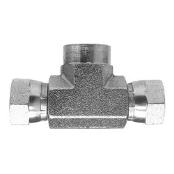 Best Choice Midland Metal 160286 Pipe Swivel Branch Tee, 1/2-in Female NPTF x 3/8-in Female NPSM Swivel x 3/8-in Female NPSM Swivel, Steel