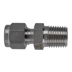 Midland Metal Mid-Lok Mid-Lok SSC240468 Male Pipe Adapter, 3/8-in Tube x 1/2-in Male NPT, Stainless Steel Discount
