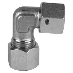 Trusted Brand Midland Metal D6500-S20-S20 90-deg Swivel Elbow, S20 Metric Bite Type x S20 Female Metric Swivel, Steel