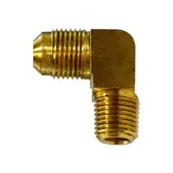 Flash Sale ANDERSON METALS 04049-0508 90-deg Barstock Male Elbow, 5/16-in Male Flared x 1/2-in Male NPTF, Brass