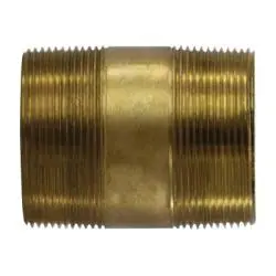 Midland Metal 42174 Nipple, 2 in MPT x 2 in MPT, 12 in, Brass Top Pick