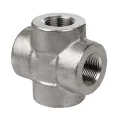 Certified Midland Metal 103391 Cross, 1/4-in Female NPT x 1/4-in Female NPT x 1/4-in Female NPT x 1/4-in Female NPT, 3000 lb