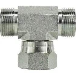 Midland Metal FS66001010 Branch Tee, 5/8-in Male O-Ring Face Seal x 5/8-in Male O-Ring Face Seal x 5/8-in, Steel Express Delivery