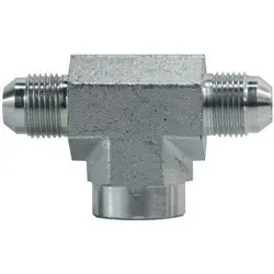 New Arrival Midland Metal 260242 Female Pipe Branch Tee, 1/4-in Male JIC x 1/4-in Male JIC x 1/8-in Female NPTF, Steel