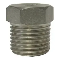 Popular Midland Metal 63638B1 Barstock Hex Head Plug, 2 in MPT, Stainless Steel, 1000/3000 lb
