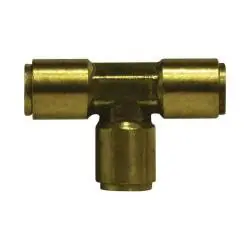 Midland Metal 641000M D.O.T. Union Tee, 10mm Push-to-Connect x 10mm Push-to-Connect x 10mm Push-to-Connect, Brass Certified