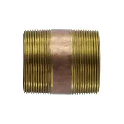 Midland Metal 82300-6470 Pipe Nipple, 4 in MPT x 4 in MPT, 7 in, Brass Luxury
