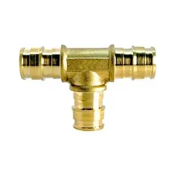 Crafted Midland Metal 35040CE Cold Expansion Union Tee, 3/8-in Cold-Expansion PEX x 3/8-in Cold-Expansion PEX x 3/8-in Cold-Expansion PEX, Lead-Free Brass
