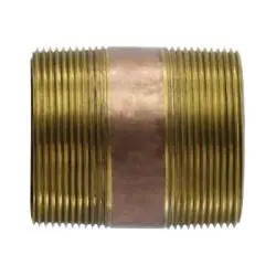 Midland Metal 42211 Nipple, 3 in MPT x 3 in MPT, 10 in, Brass Buy Direct