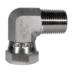 STAINLESS ADAPTERS SS1501-02-02 90-deg Swivel Elbow, 1/8-in Male NPTF x 1/8-in Female NPSM Swivel, Stainless Steel In Demand