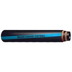 Buchanan Rubber MXS Series MXS-250 Marine Exhaust Softwall Hose, 100 ft L, Rubber Tube, Black/Blue Next Day Delivery