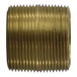 Midland Metal 42142 Nipple, 1-1/2 in MPT x 1-1/2 in MPT, 2-1/2 in, Brass Place Order