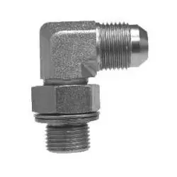 Midland Metal 7205NWO1227 90-deg Elbow, 3/4-in Male JIC x M27 Male Adjustable O-Ring Boss, Steel Express Delivery