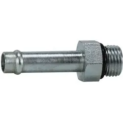 Brand New Midland Metal 4604O610 Beaded Insert, 3/8-in Beaded Stem x 5/8-in Male O-Ring Boss, Steel