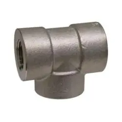 Midland Metal 103257 Pipe Tee, 1-1/2 in FPT x 1-1/2 in FPT x 1-1/2 in FPT, Stainless Steel, 3000 lb Clearance