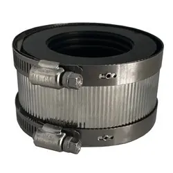 Midland Metal 970819 Reducing No-Hub Coupling, 2-in x 1-1/2 in, Rubber/Stainless Steel Instant Buy
